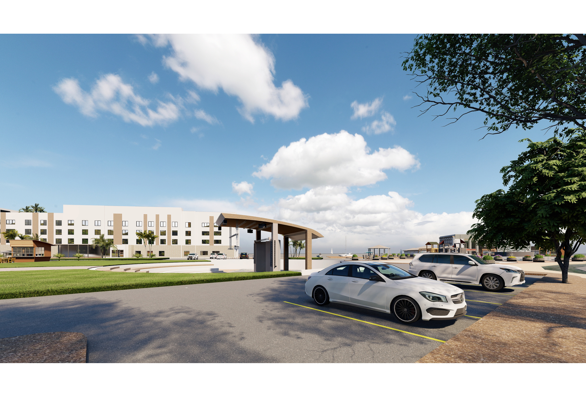 Hotel Parking & Entrance