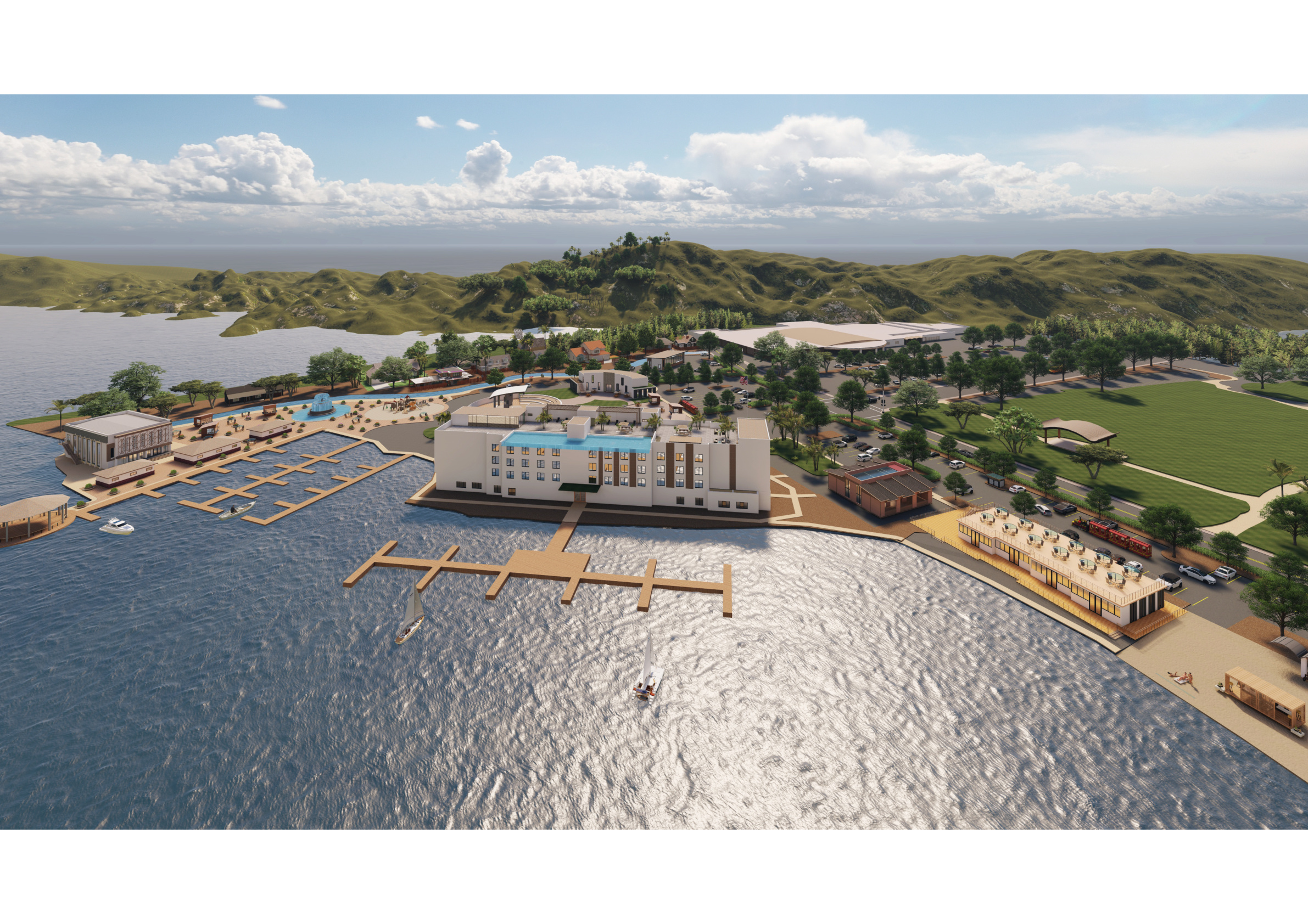 Clearlake Waterfront Development Rendering
